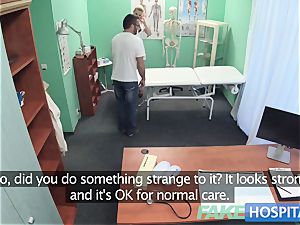 faux medical center Hired handyman finishes off all over nurses butt