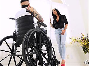 super-hot babe ruined by disabled boy
